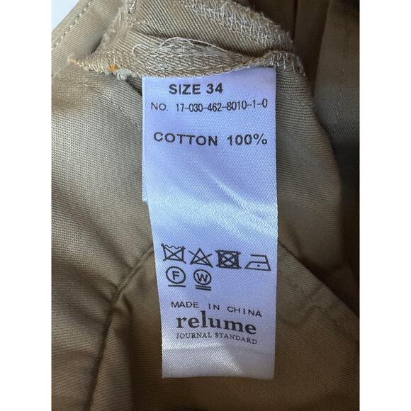 Journal Standard relume Khaki Chino Wide Leg Culottes Pants Size 34 US 2 - Picture 6 of 6